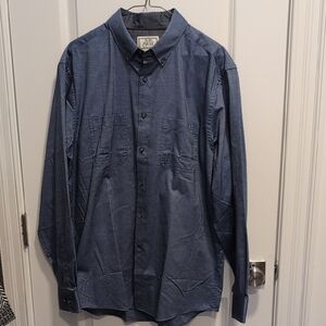 Jos. A. Bank Dark Blue Casual Button-Down Shirt In Size Large